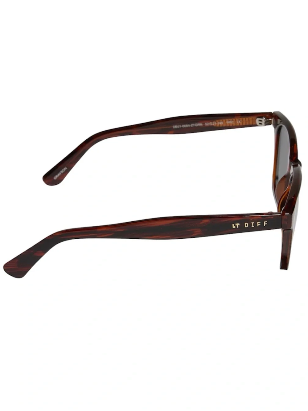 DIFF Grayson Sunglasses Mahogany Tortoise Frame Grey Lens Unisex NWT
